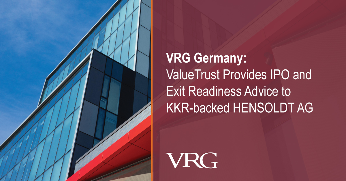 ValueTrust Provided IPO And Exit Readiness Advice To KKR backed